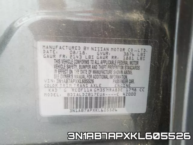 3N1AB7APXKL605526 фото 2