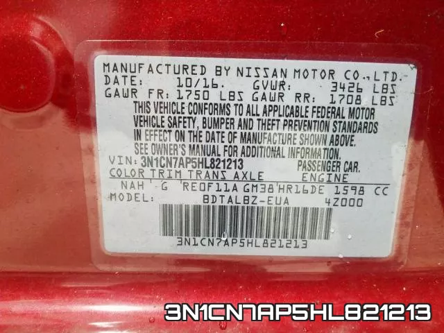 3N1CN7AP5HL821213 фото 2