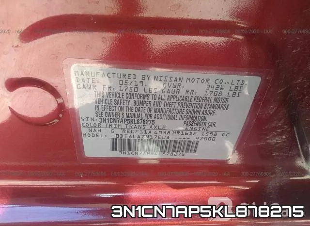 3N1CN7AP5KL878275 фото 10