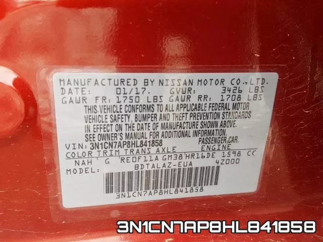 3N1CN7AP8HL841858 фото 2