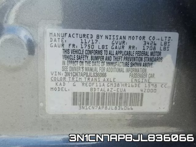 3N1CN7AP8JL836066 фото 2
