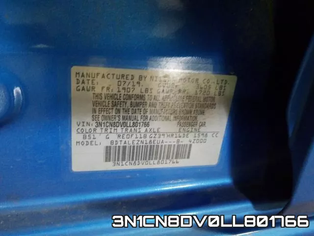 3N1CN8DV0LL801766 фото 2