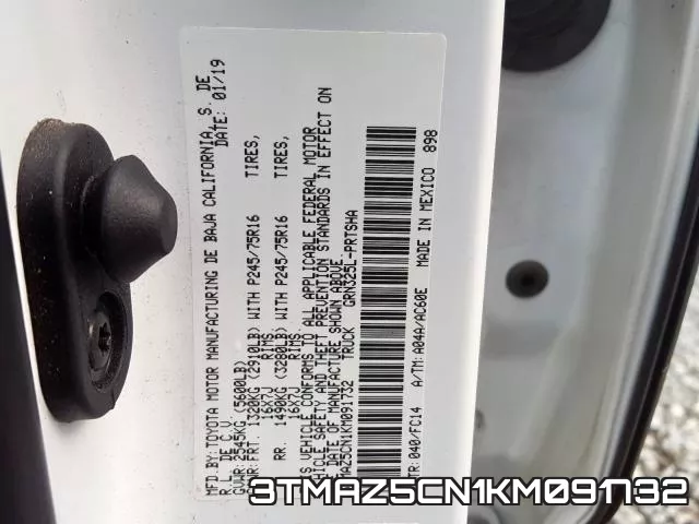 3TMAZ5CN1KM091732 фото 2