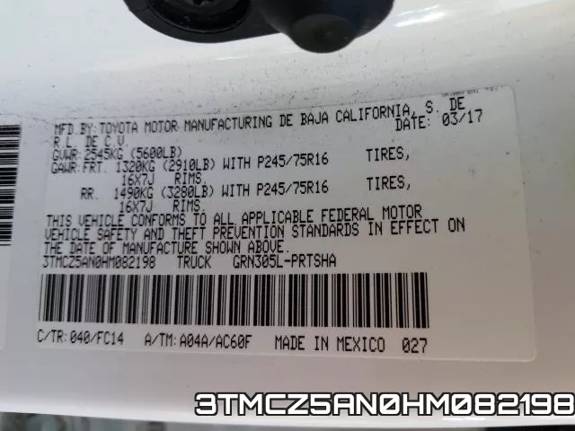 3TMCZ5AN0HM082198 фото 2