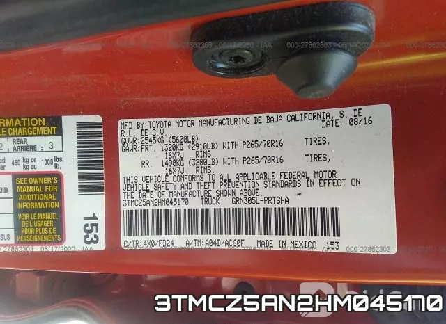 3TMCZ5AN2HM045170 фото 10