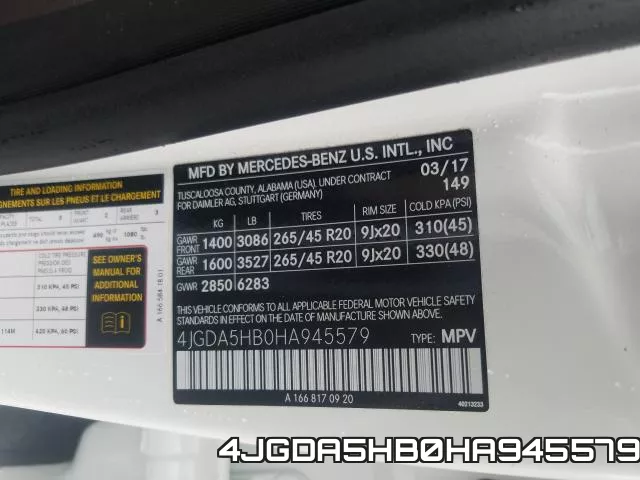 4JGDA5HB0HA945579 фото 2