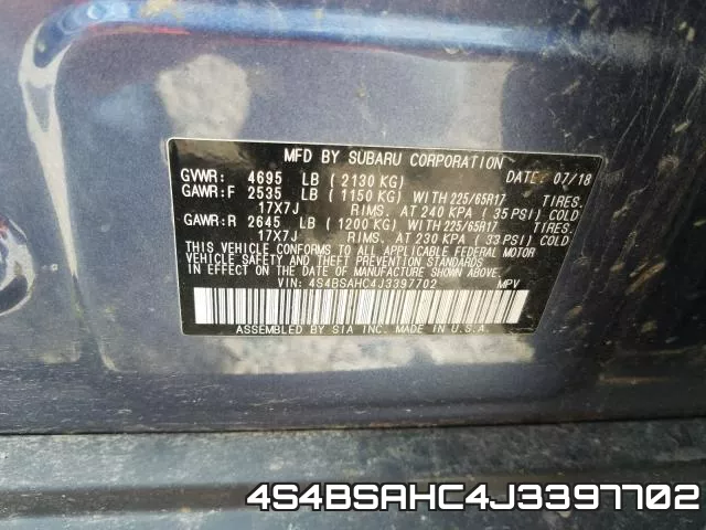 4S4BSAHC4J3397702 фото 2