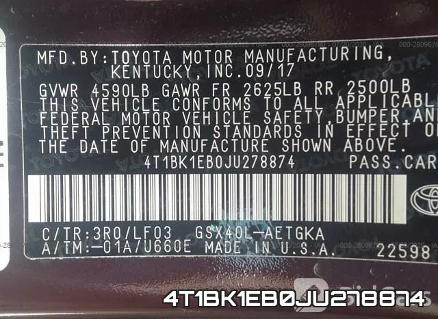4T1BK1EB0JU278874 фото 10