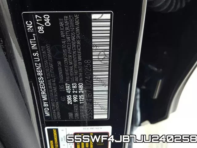 55SWF4JB7JU240258 фото 2