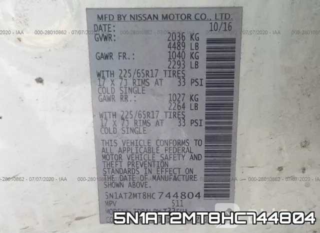 5N1AT2MT8HC744804 фото 10