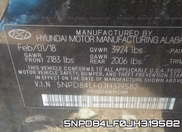 5NPD84LF0JH319582 фото 10