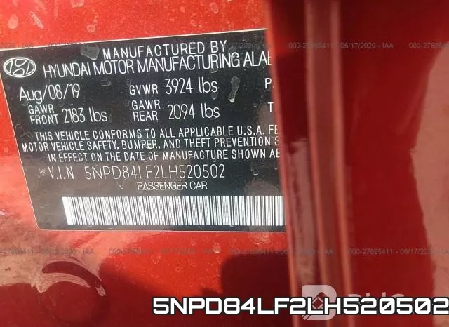 5NPD84LF2LH520502 фото 10