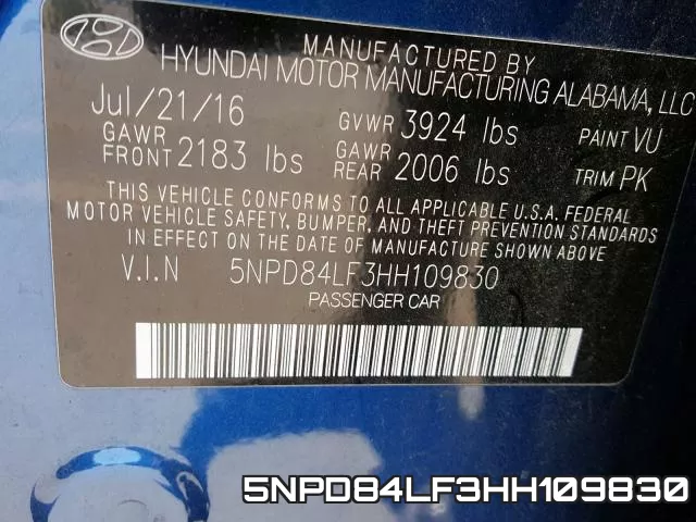 5NPD84LF3HH109830 фото 2