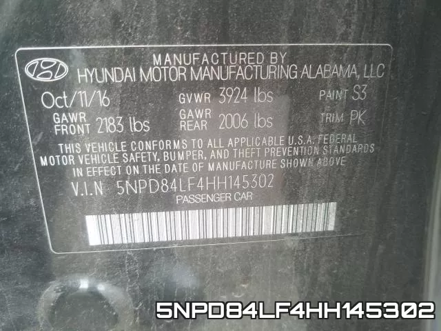 5NPD84LF4HH145302 фото 2