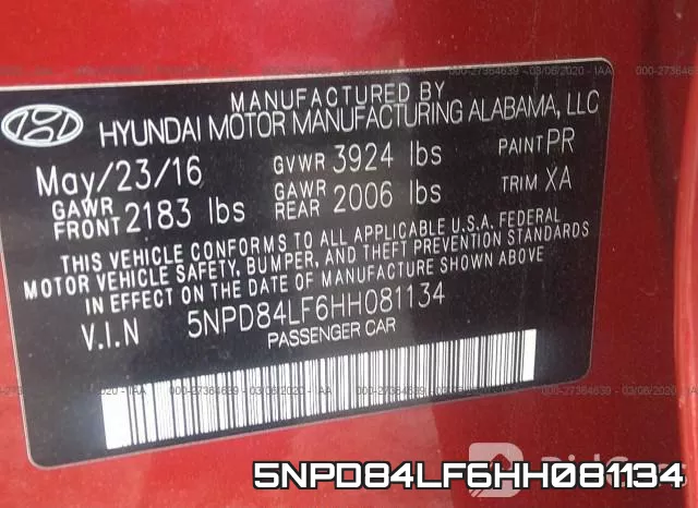 5NPD84LF6HH081134 фото 10