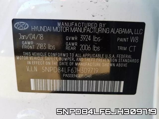 5NPD84LF6JH309719 фото 2