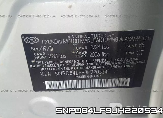 5NPD84LF9JH220534 фото 10