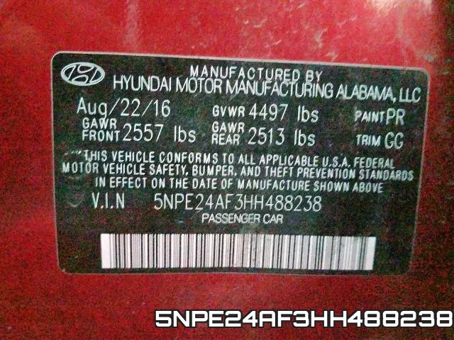 5NPE24AF3HH488238 фото 2