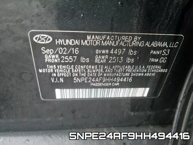 5NPE24AF9HH494416 фото 2