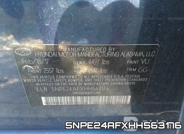 5NPE24AFXHH563176 фото 10