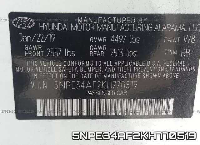 5NPE34AF2KH770519 фото 10