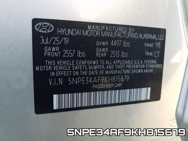 5NPE34AF9KH815679 фото 2