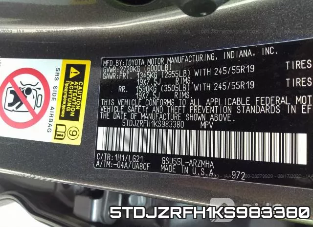5TDJZRFH1KS983380 фото 10
