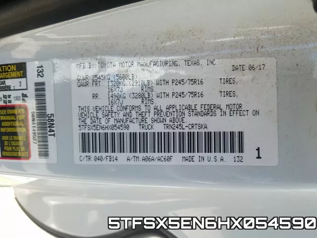 5TFSX5EN6HX054590 фото 2