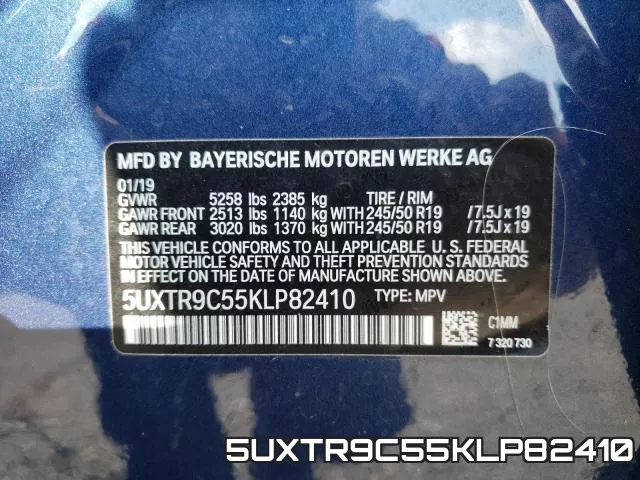 5UXTR9C55KLP82410 фото 2