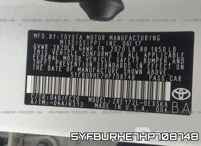 5YFBURHE7HP708748 фото 10