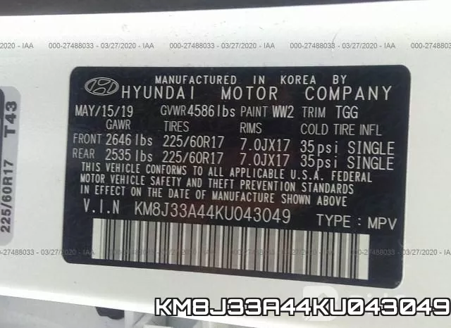 KM8J33A44KU043049 фото 10