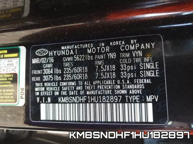 KM8SNDHF1HU182897 фото 2