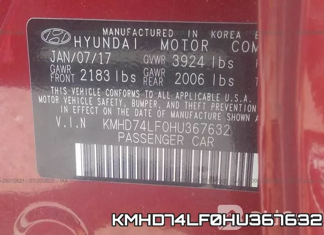 KMHD74LF0HU367632 фото 10