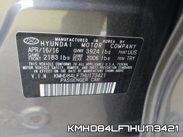 KMHD84LF7HU173421 фото 2