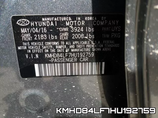 KMHD84LF7HU192759 фото 2