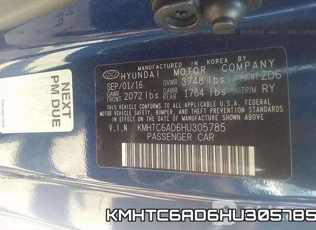 KMHTC6AD6HU305785 фото 10