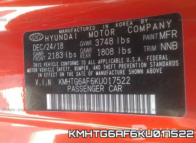 KMHTG6AF6KU017522 фото 10