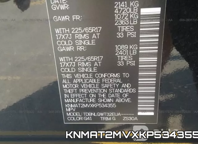 KNMAT2MVXKP534355 фото 10