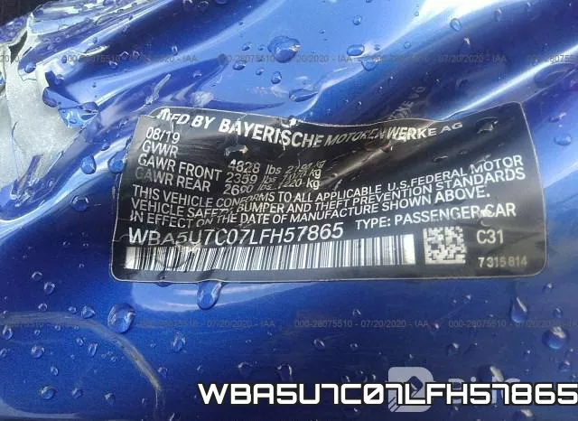 WBA5U7C07LFH57865 фото 10