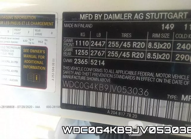 WDC0G4KB9JV053036 фото 9