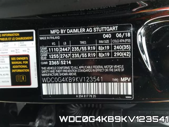 WDC0G4KB9KV123541 фото 2