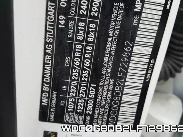 WDC0G8DB2LF729862 фото 2