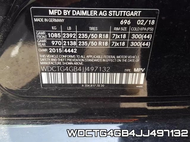 WDCTG4GB4JJ497132 фото 2