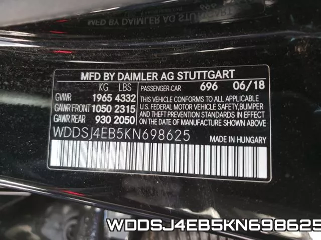 WDDSJ4EB5KN698625 фото 2