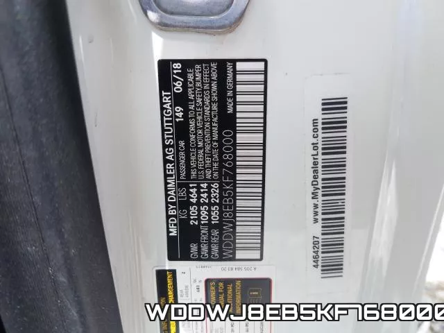 WDDWJ8EB5KF768000 фото 2