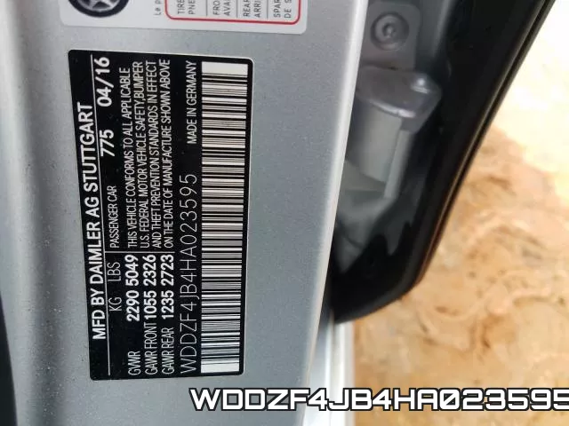 WDDZF4JB4HA023595 фото 2