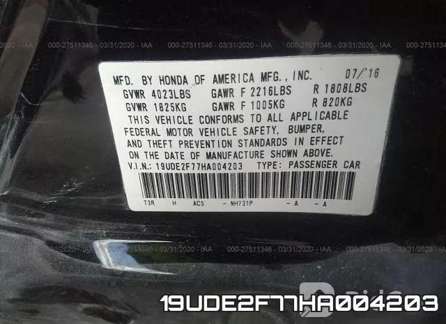 19UDE2F77HA004203 фото 10