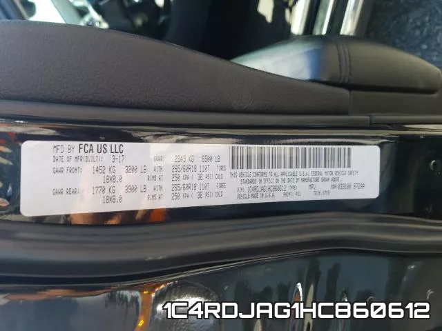 1C4RDJAG1HC860612 фото 2