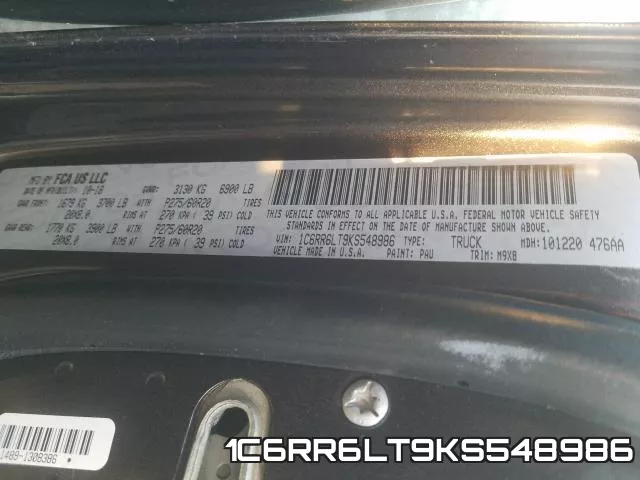 1C6RR6LT9KS548986 фото 2