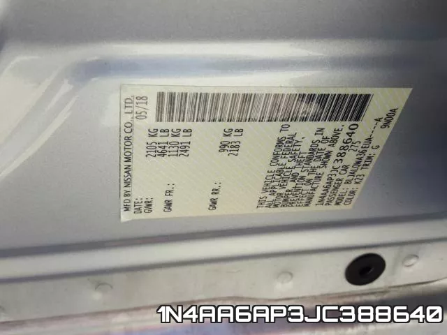1N4AA6AP3JC388640 фото 2